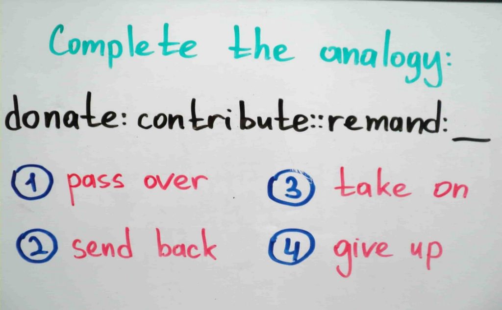 Упражнение №3. Аналогия donate-contribute-remand-?